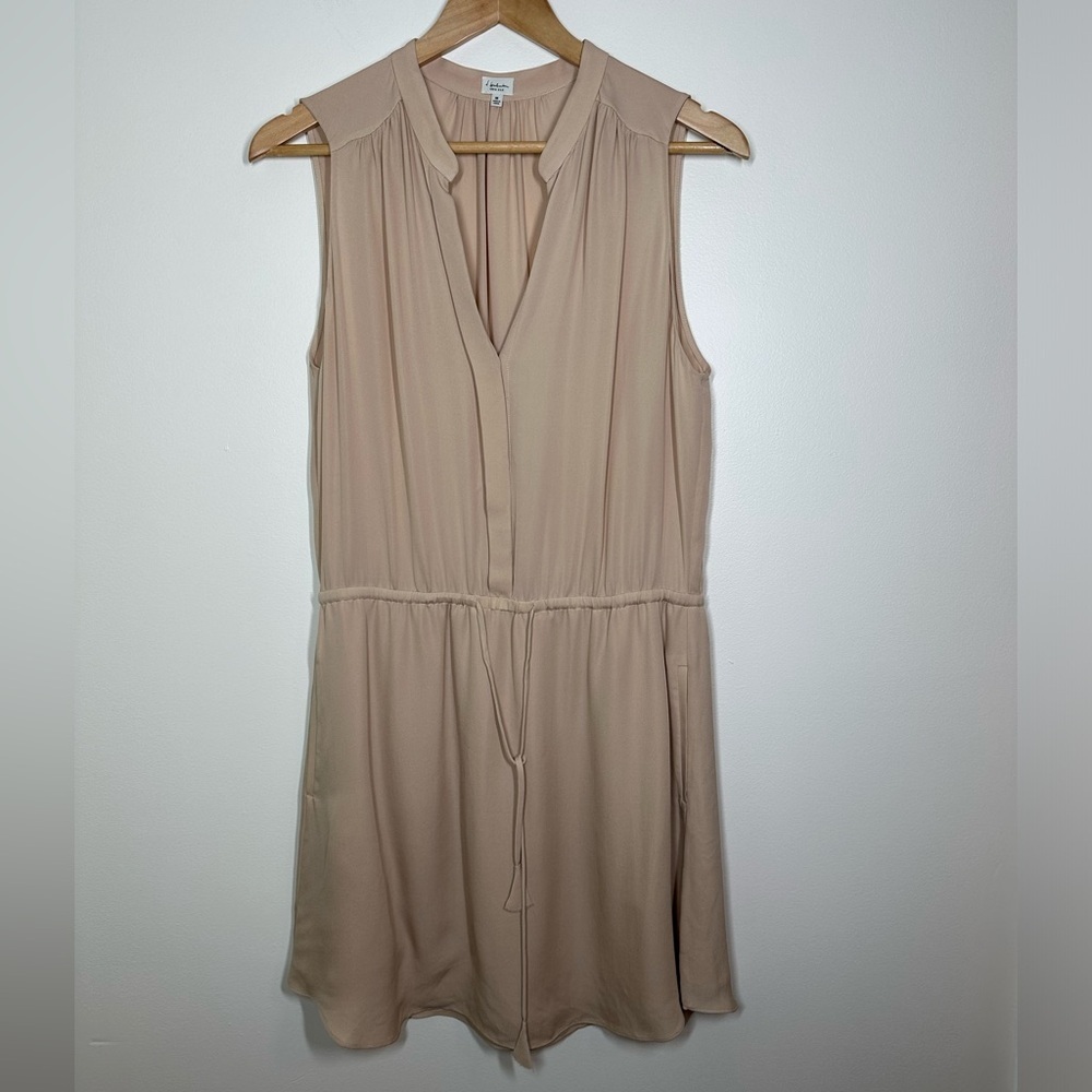 Aritzia Babaton Beige Benedict‎ Silk Dress Size Medium